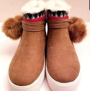 ASH FAUX FUR SNEAKERS BOOTIES KIDS EUR 31 Sz 13